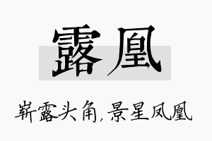 露凰名字的寓意及含义