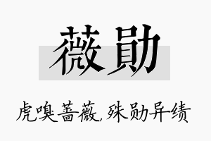 薇勋名字的寓意及含义