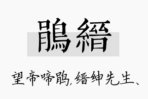 鹃缙名字的寓意及含义