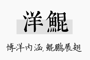 洋鲲名字的寓意及含义