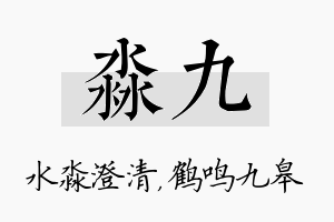 淼九名字的寓意及含义