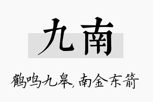 九南名字的寓意及含义