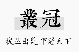 丛冠名字的寓意及含义