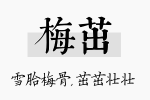 梅茁名字的寓意及含义