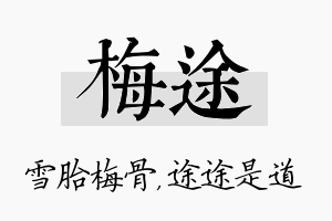 梅途名字的寓意及含义