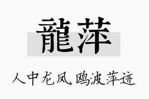 龙萍名字的寓意及含义