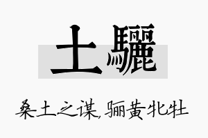 土骊名字的寓意及含义