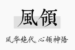 风领名字的寓意及含义