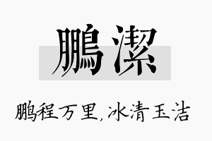 鹏洁名字的寓意及含义