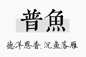 普鱼名字的寓意及含义