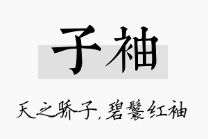 子袖名字的寓意及含义