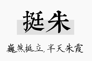 挺朱名字的寓意及含义