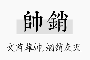 帅销名字的寓意及含义