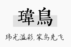 玮鸟名字的寓意及含义