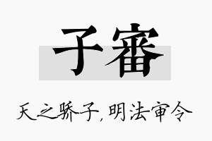 子审名字的寓意及含义