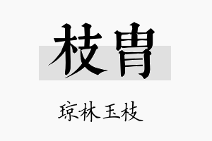 枝胄名字的寓意及含义