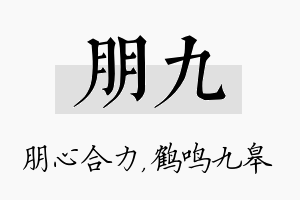 朋九名字的寓意及含义