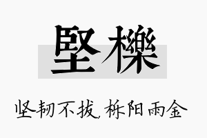 坚栎名字的寓意及含义