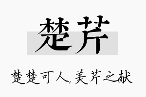 楚芹名字的寓意及含义