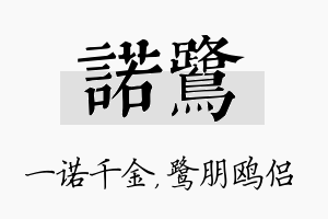 诺鹭名字的寓意及含义