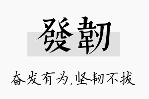 发韧名字的寓意及含义