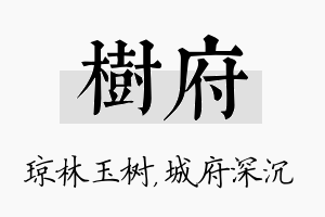 树府名字的寓意及含义