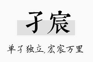 孑宸名字的寓意及含义