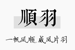 顺羽名字的寓意及含义