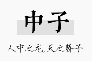 中子名字的寓意及含义