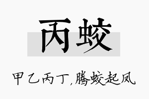 丙蛟名字的寓意及含义