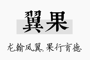 翼果名字的寓意及含义