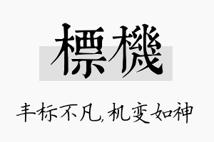 标机名字的寓意及含义