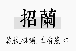 招兰名字的寓意及含义