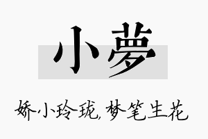 小梦名字的寓意及含义