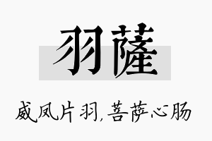 羽萨名字的寓意及含义