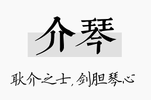 介琴名字的寓意及含义