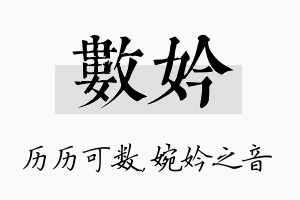 数妗名字的寓意及含义