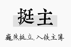 挺主名字的寓意及含义