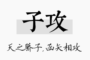 子攻名字的寓意及含义