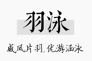 羽泳名字的寓意及含义