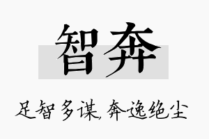 智奔名字的寓意及含义