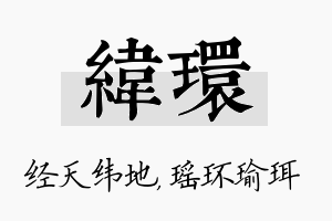 纬环名字的寓意及含义