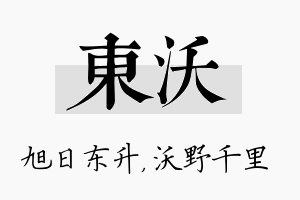 东沃名字的寓意及含义