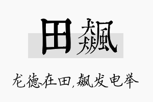 田飙名字的寓意及含义