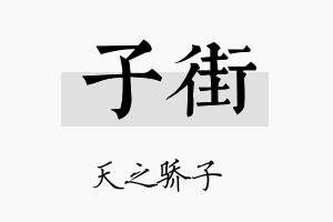 子街名字的寓意及含义