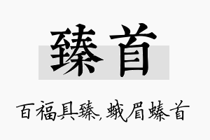 臻首名字的寓意及含义