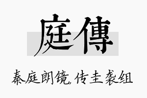 庭传名字的寓意及含义