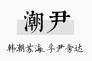 潮尹名字的寓意及含义