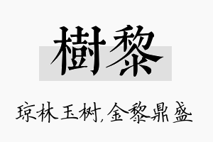 树黎名字的寓意及含义