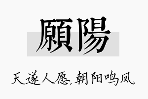 愿阳名字的寓意及含义